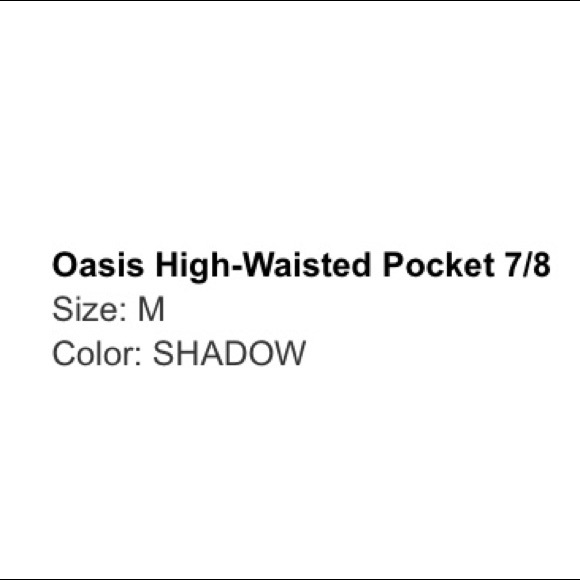 *SOLD* Fabletics Oasis High Waisted Pocket 7/8 Leggings; Size M; Color Shadow - Picture 8 of 8